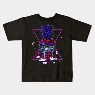 Juicy Intergalactic Pineapple Astronaut Chillin Kids T-Shirt